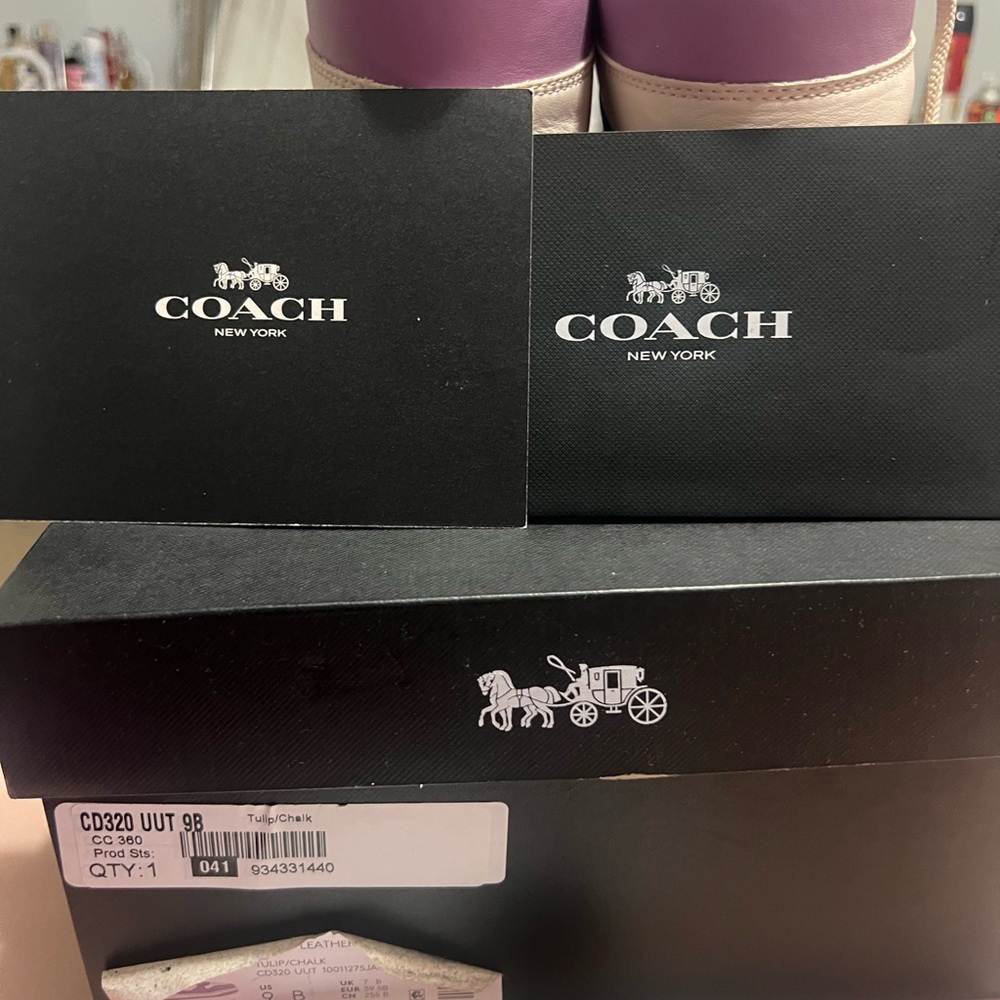 Coach Pink and Purple Athletic Shoes with Basketball-Inspired Design - Picture 6 of 6